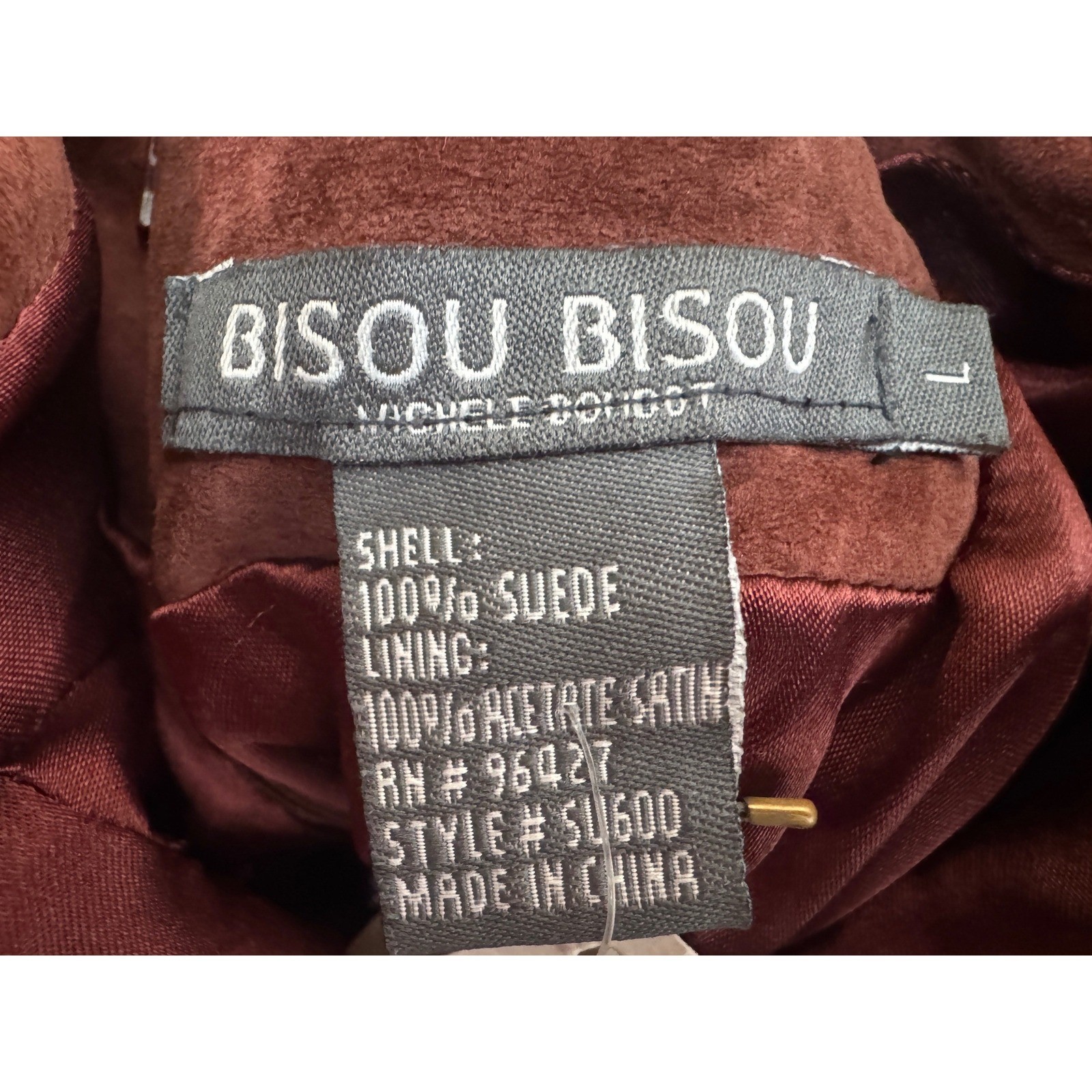 Vintage Deadstock Bisou Bisou 100% Suede Lace-Up Back Midi Dress Size L Western