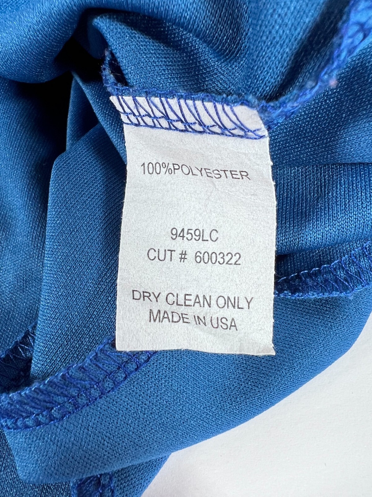 VTG Royal Blue Lace Silk Lined Short Dress Adult M Cocktail Prom Wedding USA