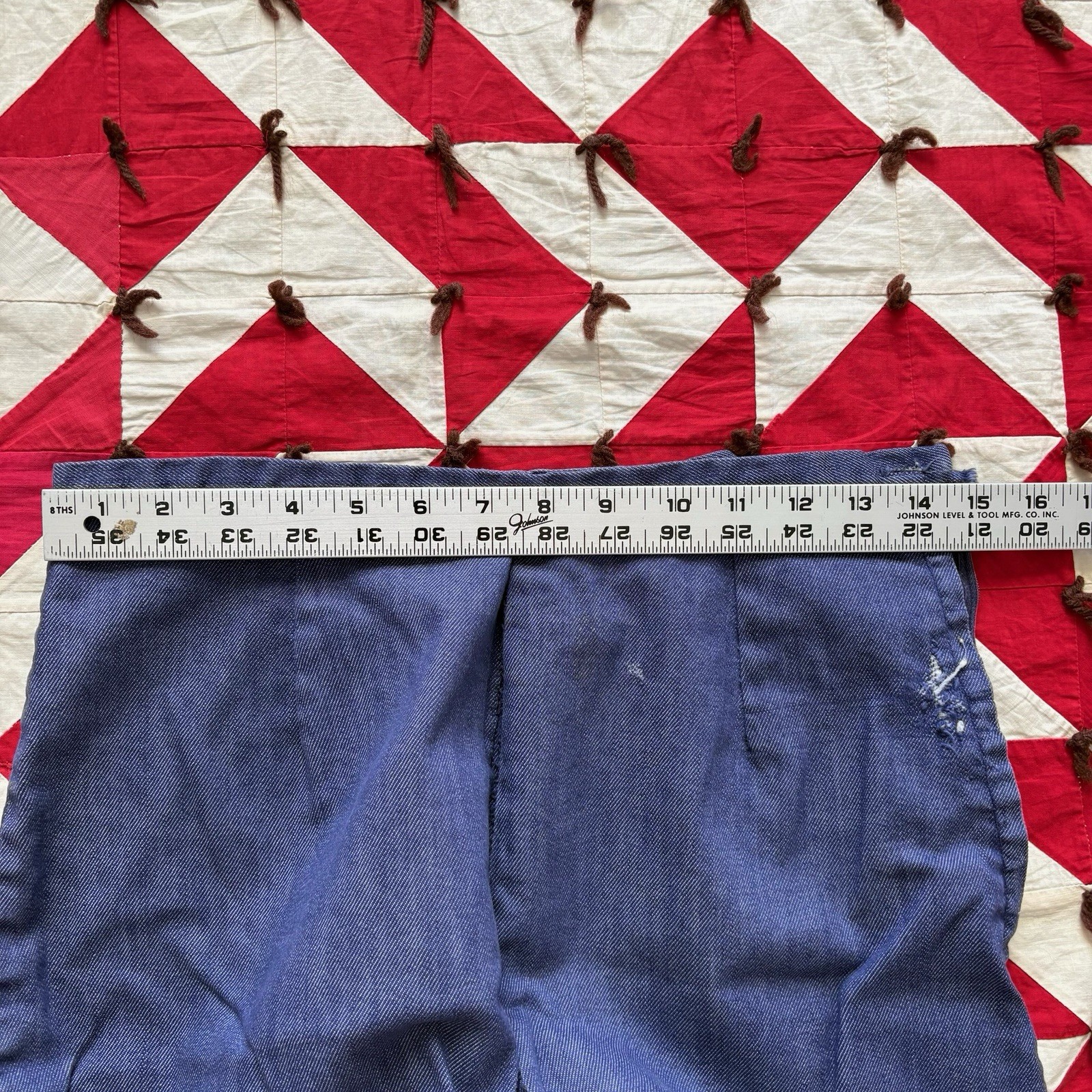 Vintage 1960s 70s Polyester Side Zip Pants Women’s BROKEN ZIPPER