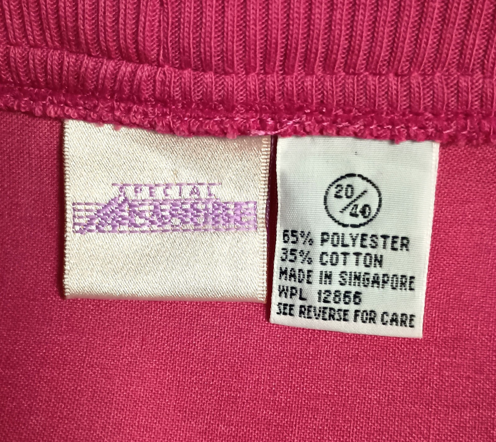 Jacket Vtg 80’s Special Measure Pink Poly Cotton Unlined Pocketed Jacket Size 20