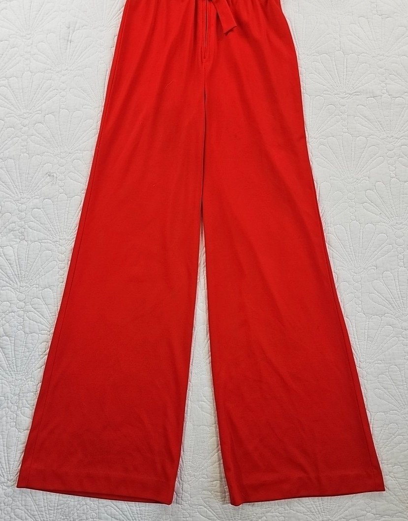 VTG 70’s PBJ Orange Coral Short Sleeve Jumpsuit VTG Size 9 Small