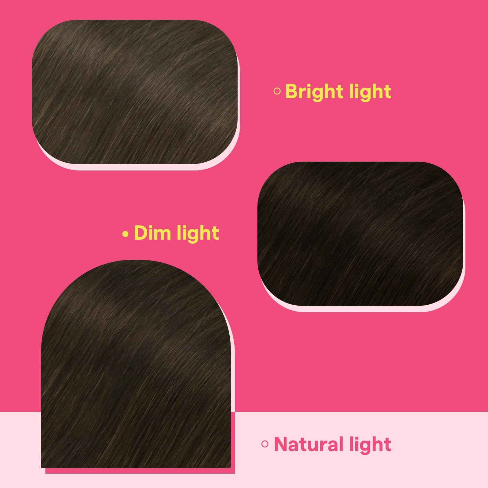 Ve Sunny Hair Extensions Tape in Real Human Hair Brown Tape in Hair Extensions H