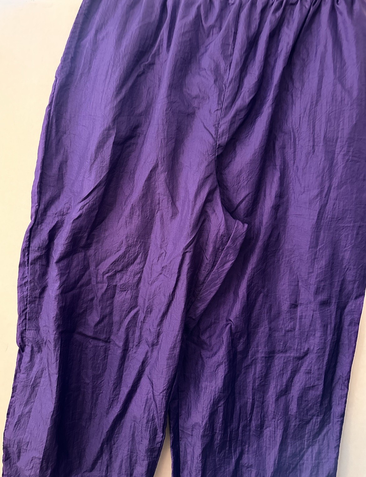 Vintage 80s/90s Track Suit Womens Large Purple Nylon Geometric Design