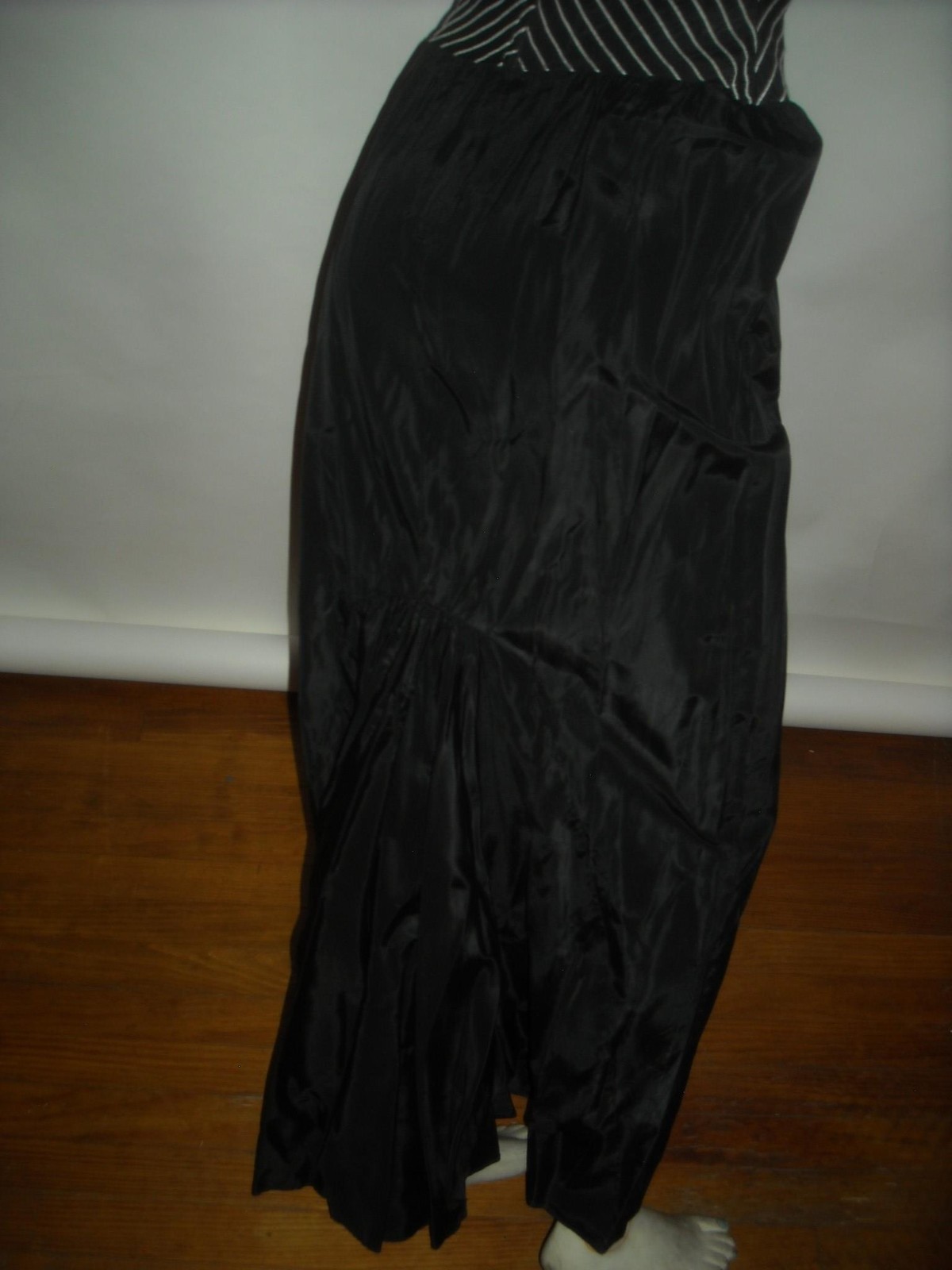 VTG 60s 70s Womens S Ball Gown Formal Black Pretty Woman Cocktail Party Dress