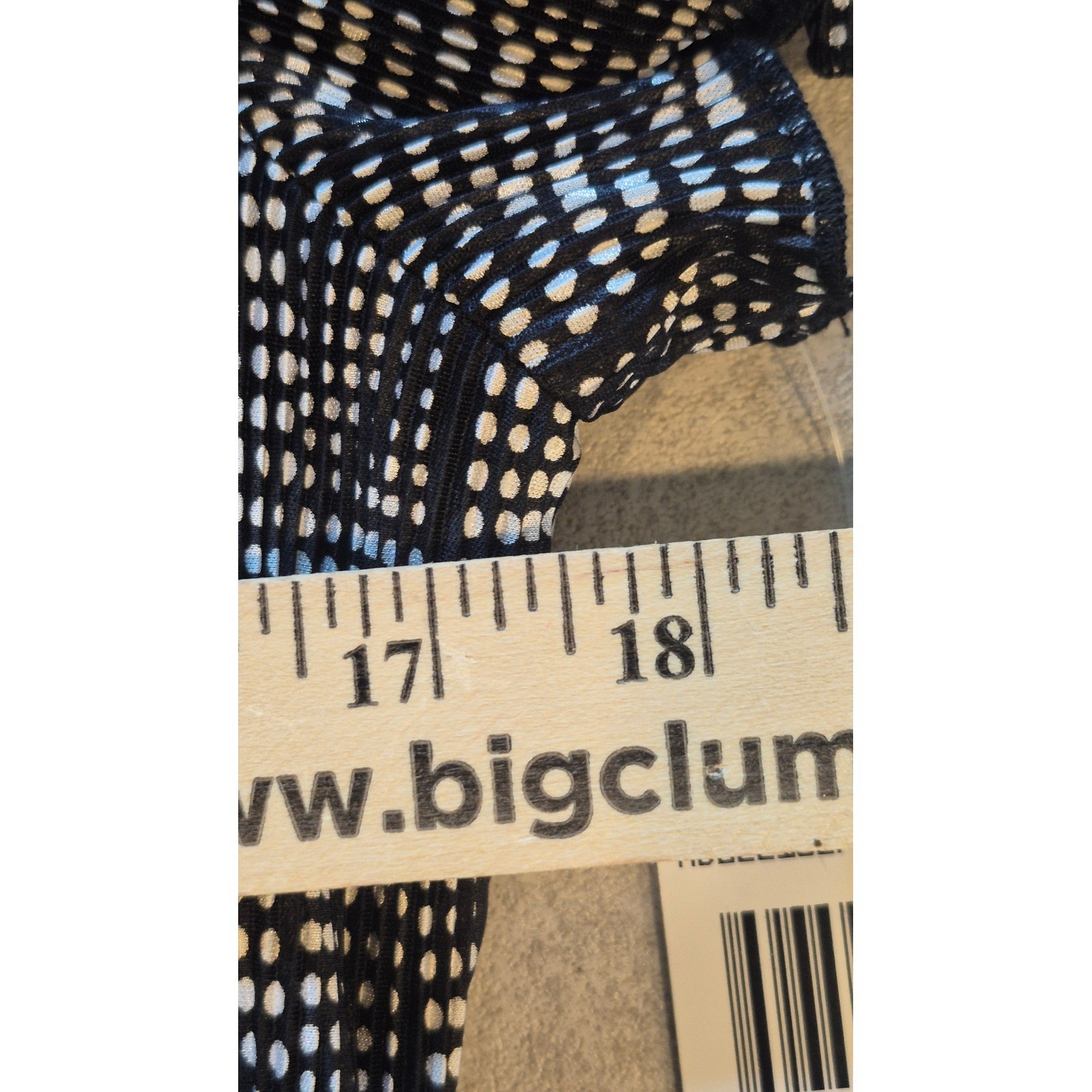 Studio Connection Vintage 80s Peplum Midi Dress Black White Dot Tassel boho 10P