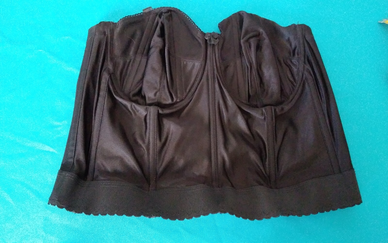 Bra Vintage Goddess Corset Bra Womens 40C Black Underwire Strapless