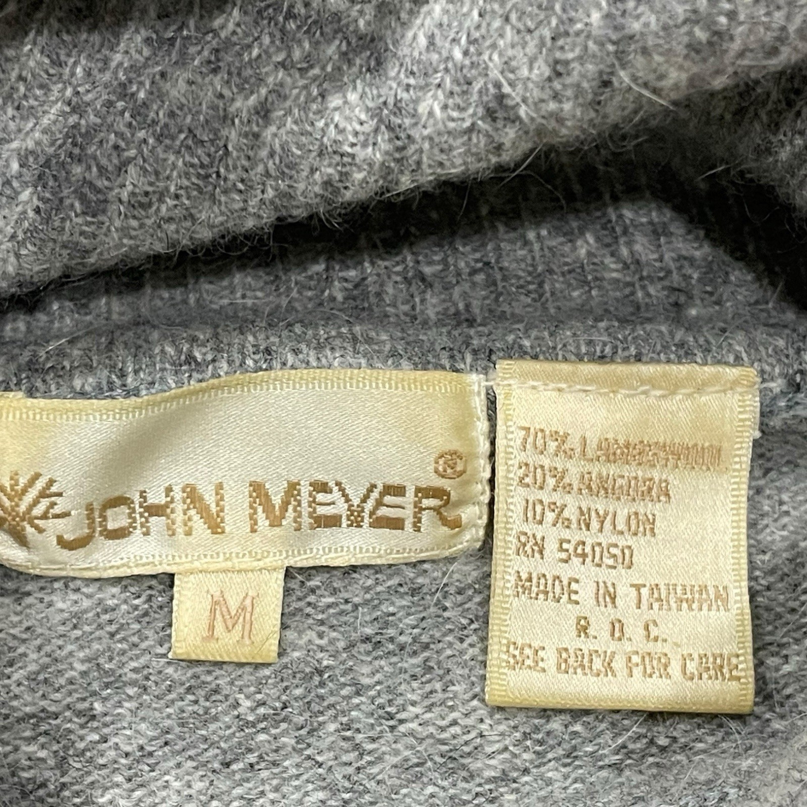 Vintage John Meyer Women’s M Lambswool Angora Wool Sweater Turtleneck Cowl 80s