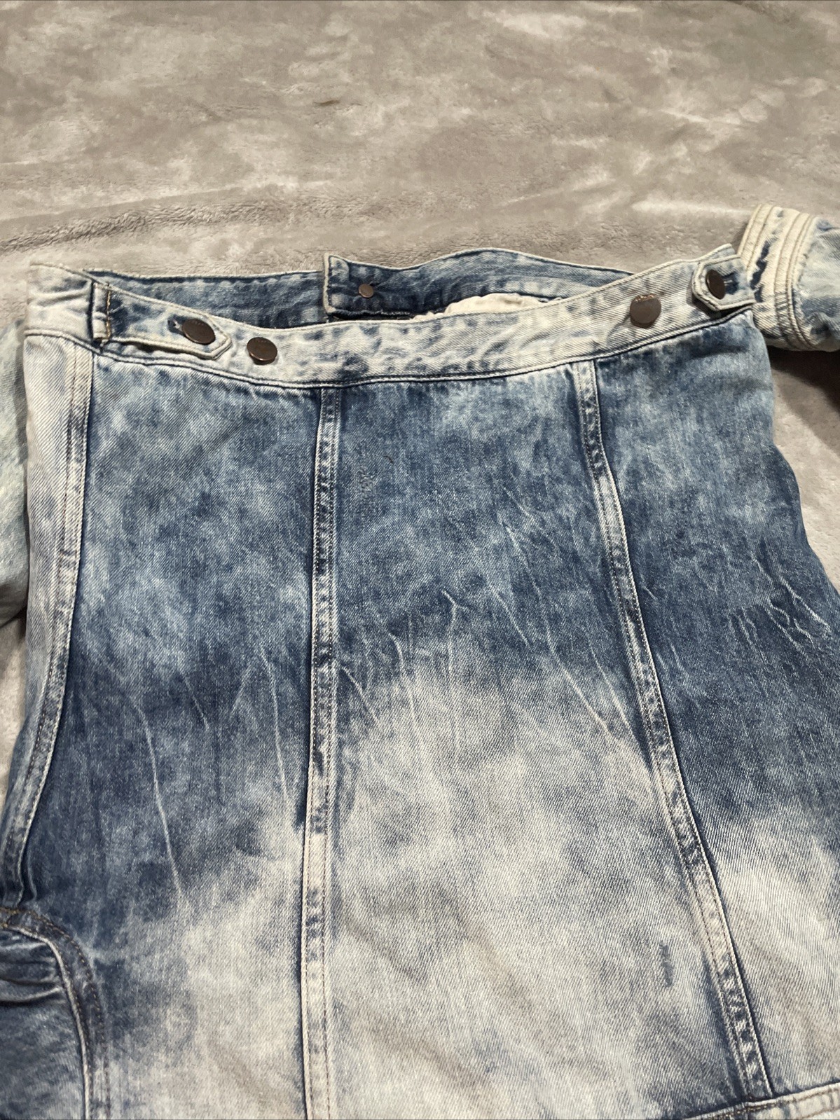 Vintage Denim Jacket Acid Wash Distressed Limited Express EXP 1980’s Sz Small