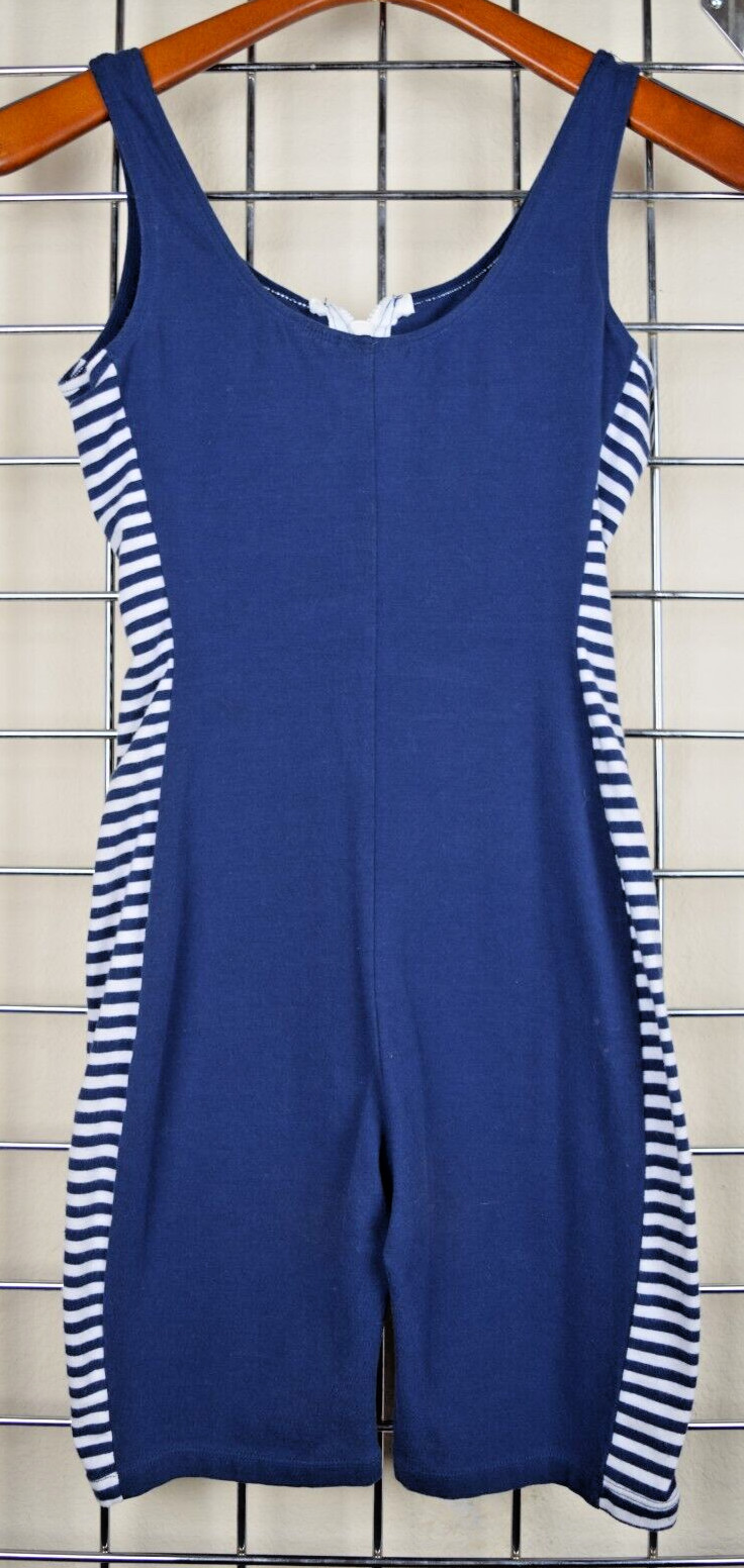 Vintage Jumper Size S/M 90s Looney Tunes Blue White Side Stripes Zip c.1995