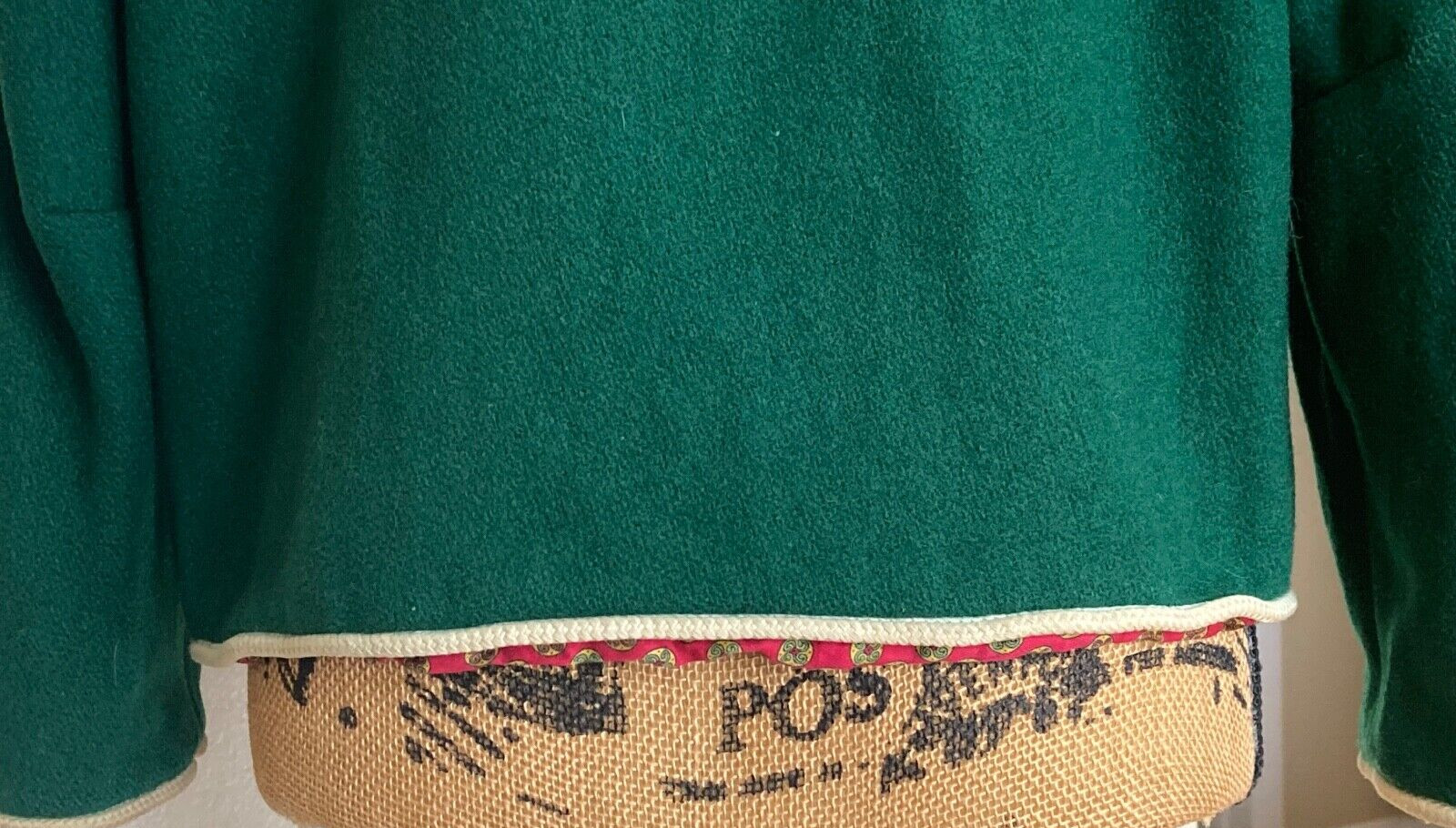 Vintage 50s Petti Glen Green Wool Embroidered Button Blazer Junior S
