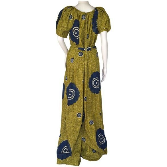 Ulla Johnson Jumpsuit Palazzo Green Multi Size 4 Classic Elegant Casual DMA44