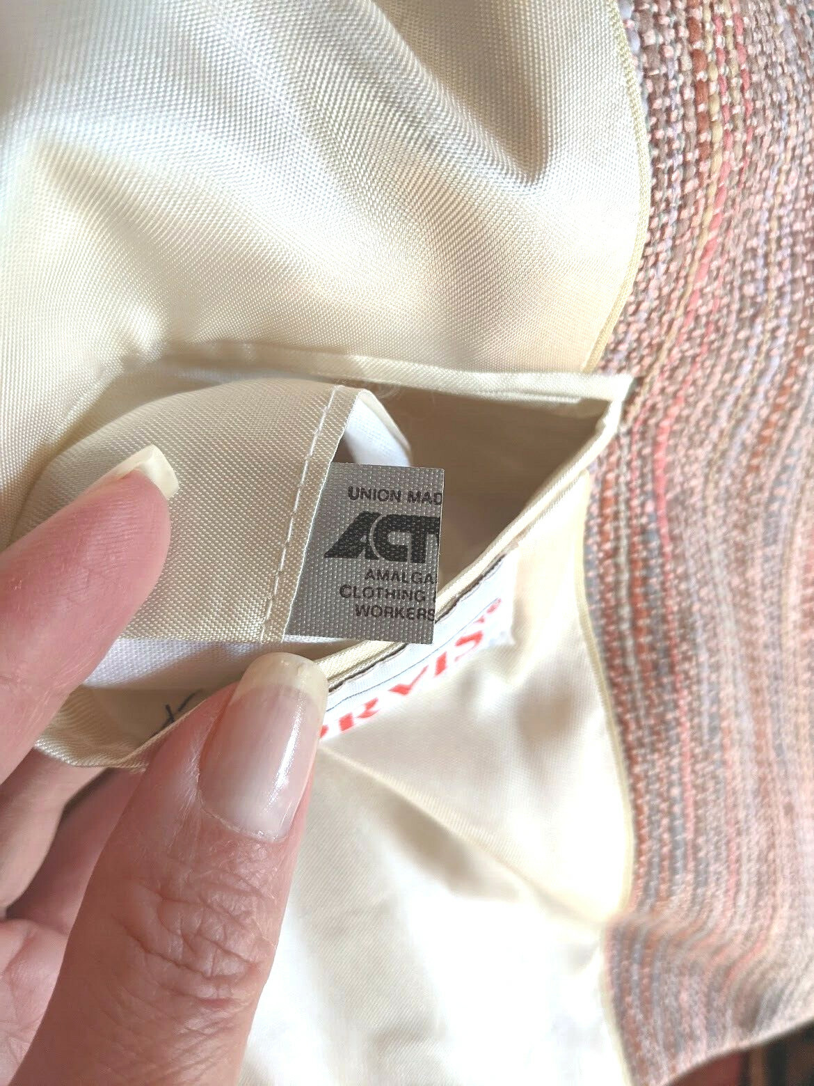 ORVIS Silk Dupioni Jacket Pastel Cropped Deadstock Sz XS S USA