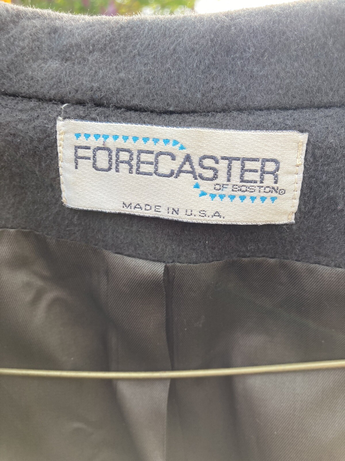 VTG Forecaster Boston Wool Dark Gray Winter Knee Dress Duffle Pea Coat Womens 12