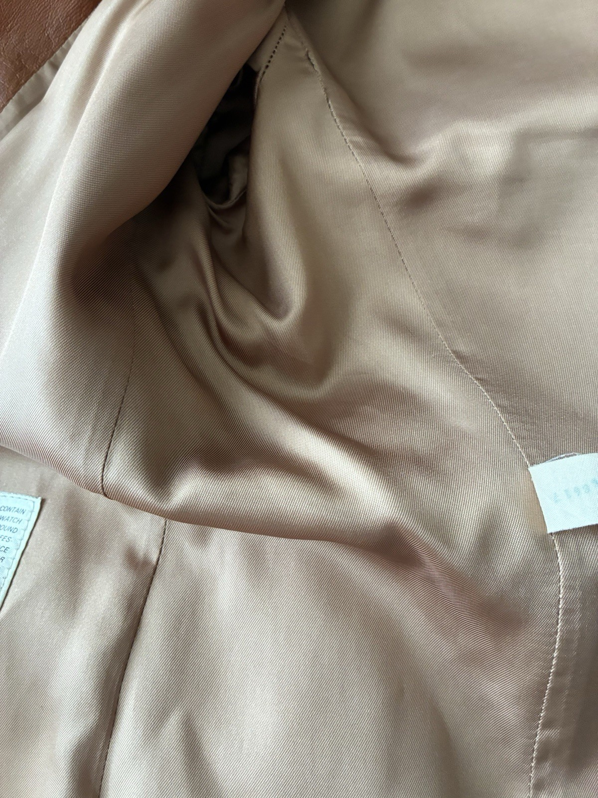 The Tannery West VTG Leather Blazer Jacket Women’s Brown Lined