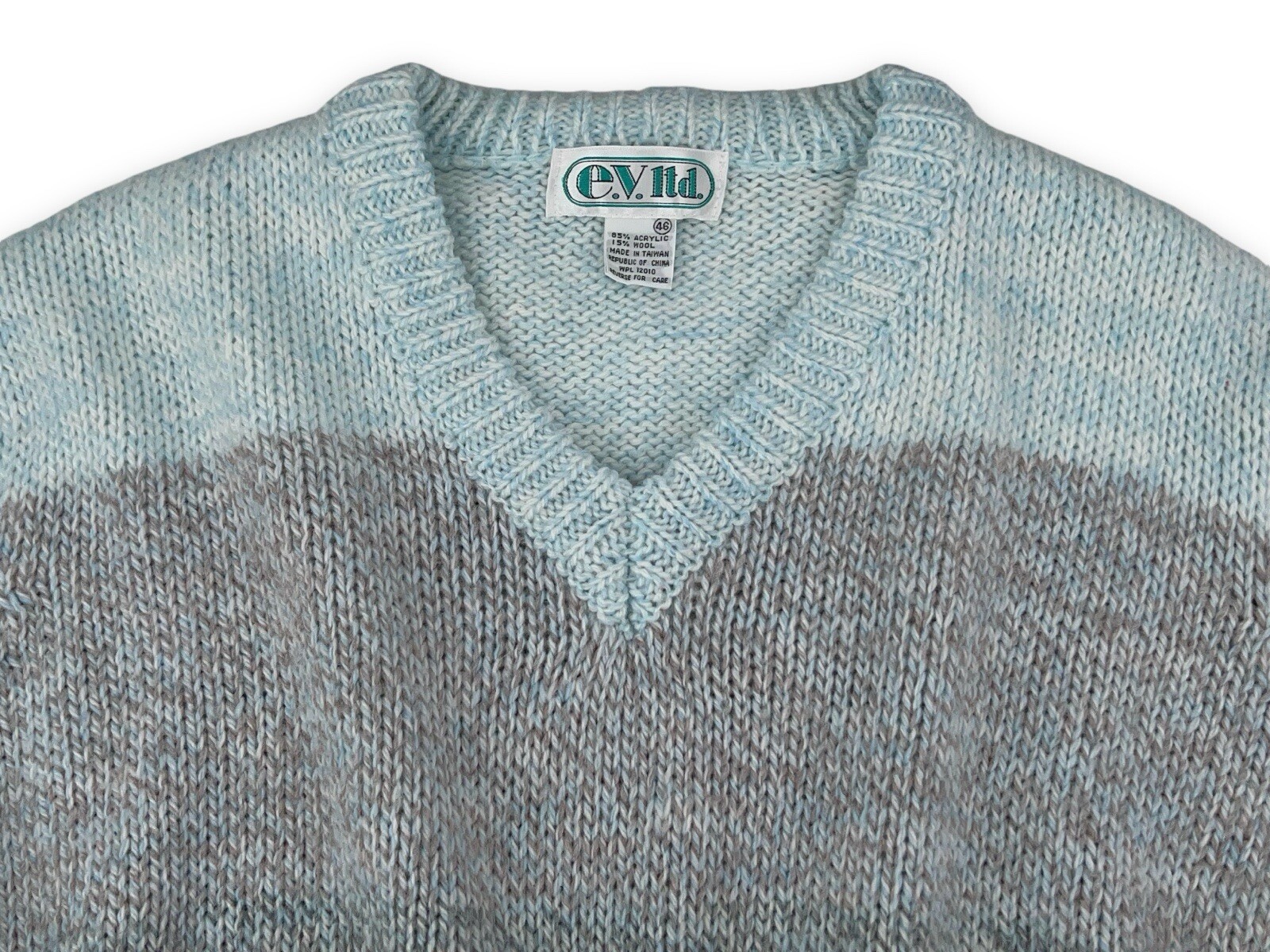 Vintage 80s Oversized Wool Blend Sweater Size XL E.V. LTD