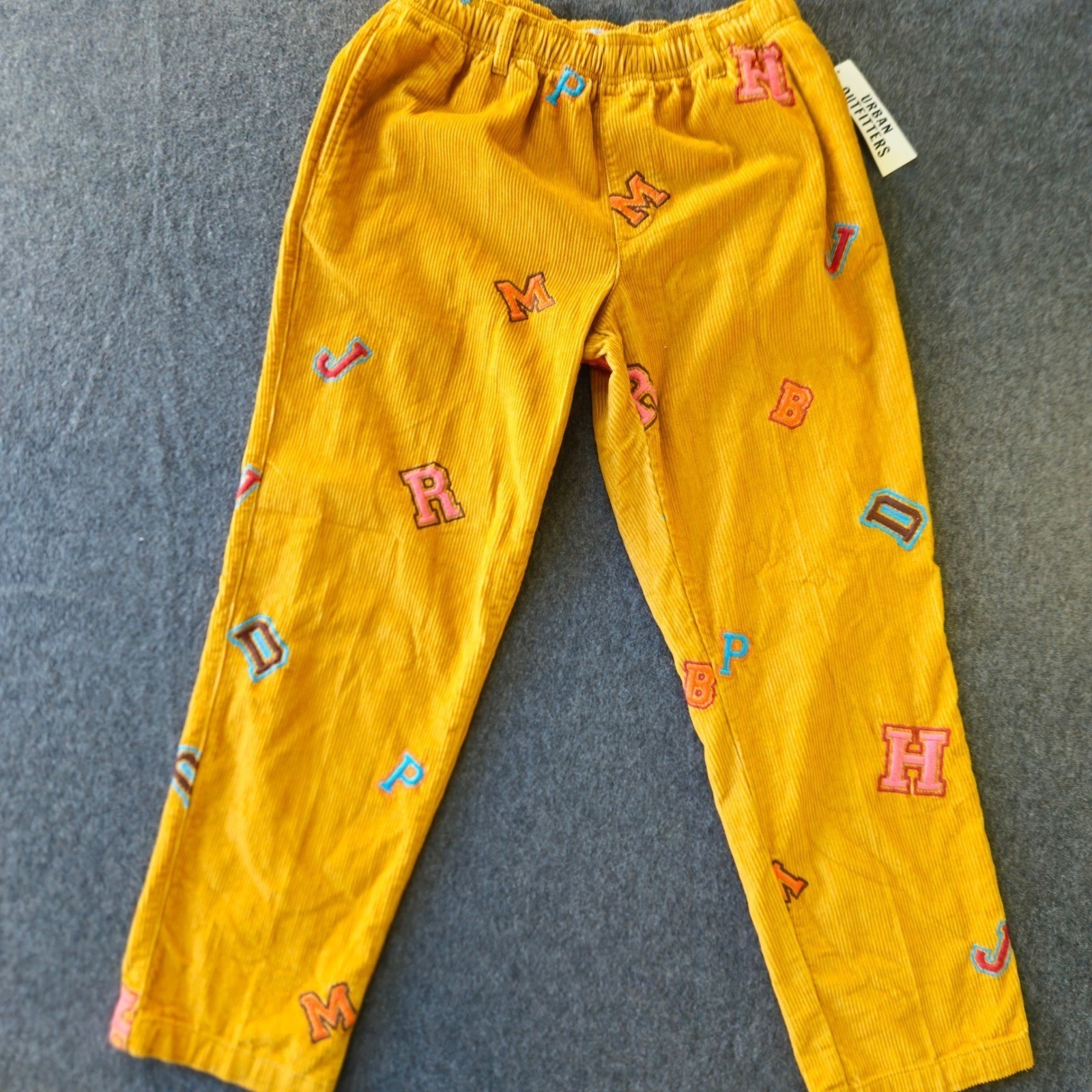 New Urban Outfitters Unisex Corduroy Cotton Patch Pants S/27w Streetwear Kidcore
