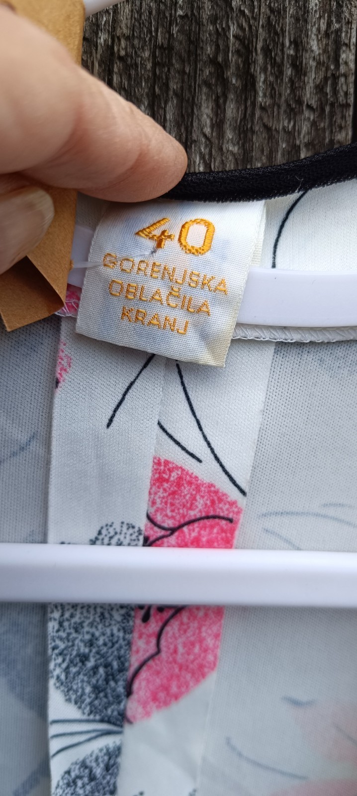 Gorenjska Oblacila Vintage Dress Womens L XL White Pink Floral Disc Skirt Pockets