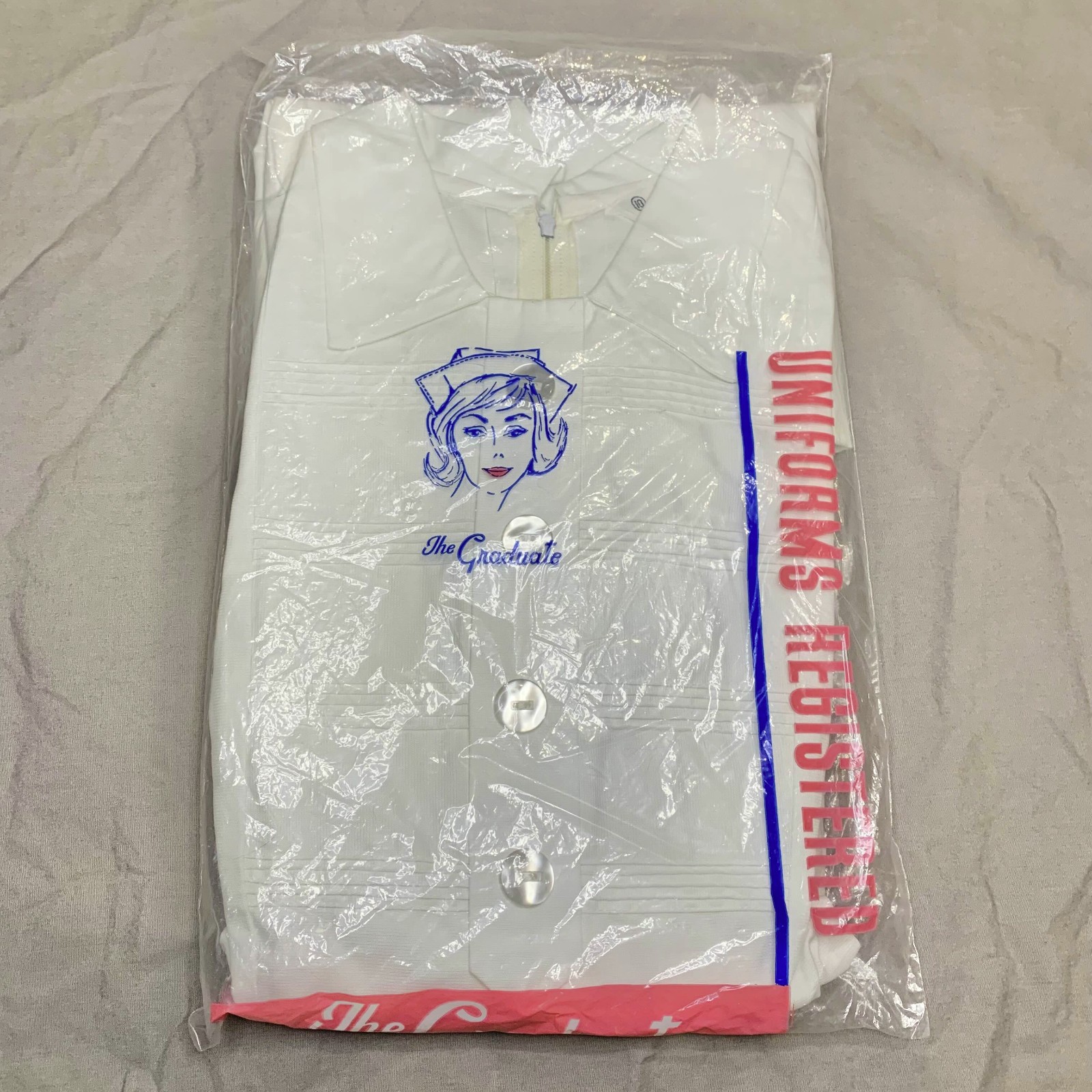 Vintage 60s 70s The Graduate Nurse Uniform Dress NOS NWT Size 10 White