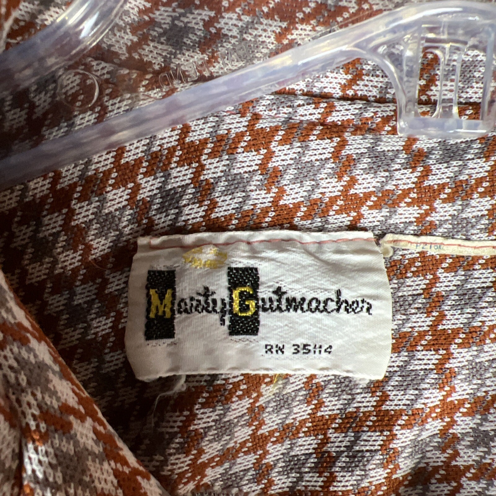 Marty Gutmacher Blazer Jacket Womens M/L Vintage 1970s Orange Brown