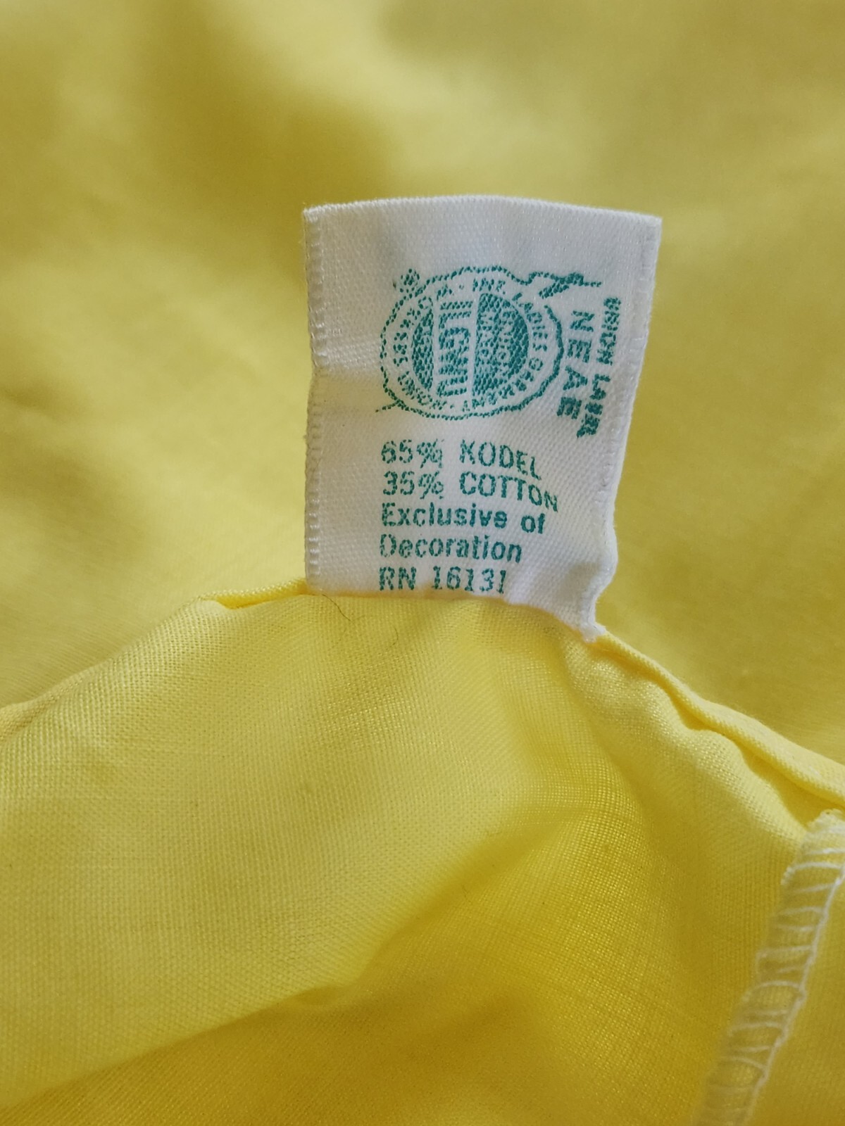 Vintage 60s Grants ISIS yellow babydoll nightgown floral embroidery size Medium