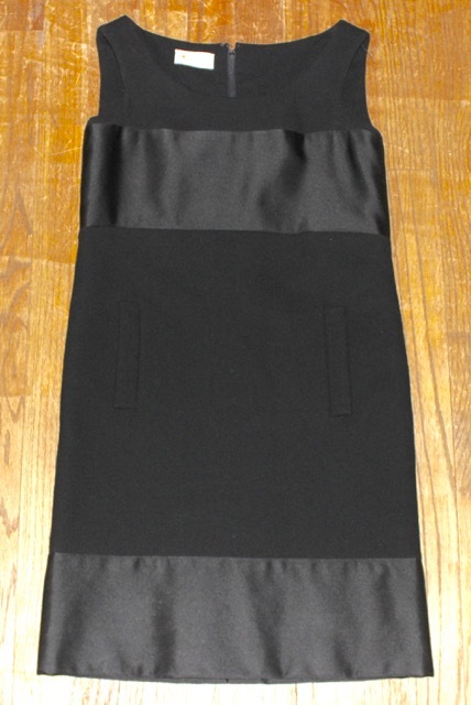 Geoffrey Beene mod wool little black dress