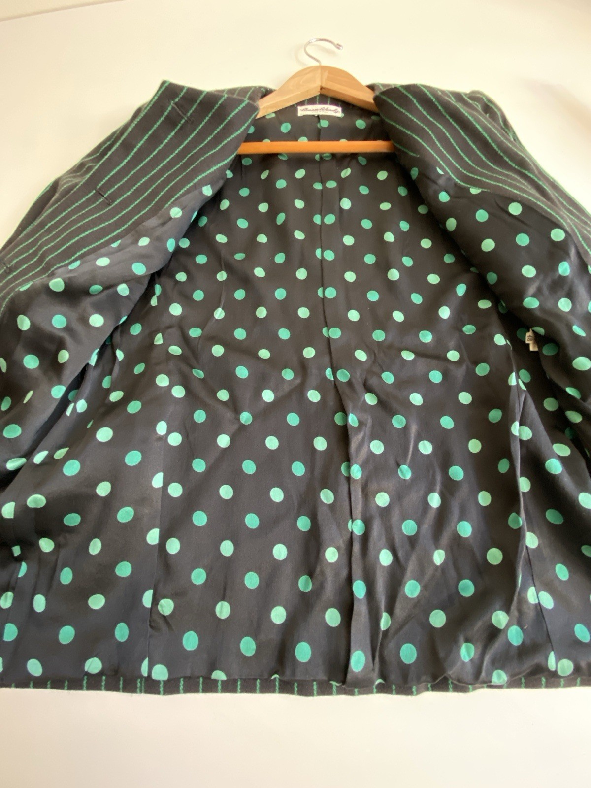 Vintage Amen Wardy 48 100% Cashmere Silk Lining Jacket Blazer Stripes