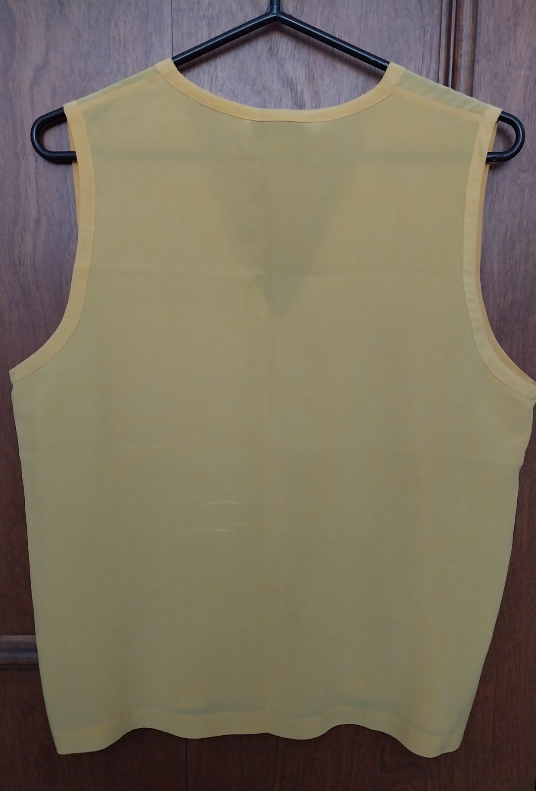 Vintage „Oscar de la Renta Expressions” Sleeveless Shell,Yellow Button Down