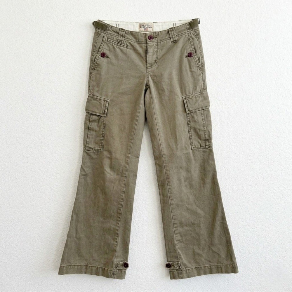 Vintage Ralph Lauren Khaki Polo Cargo Jeans – Women – Size 4 – Early 90’s