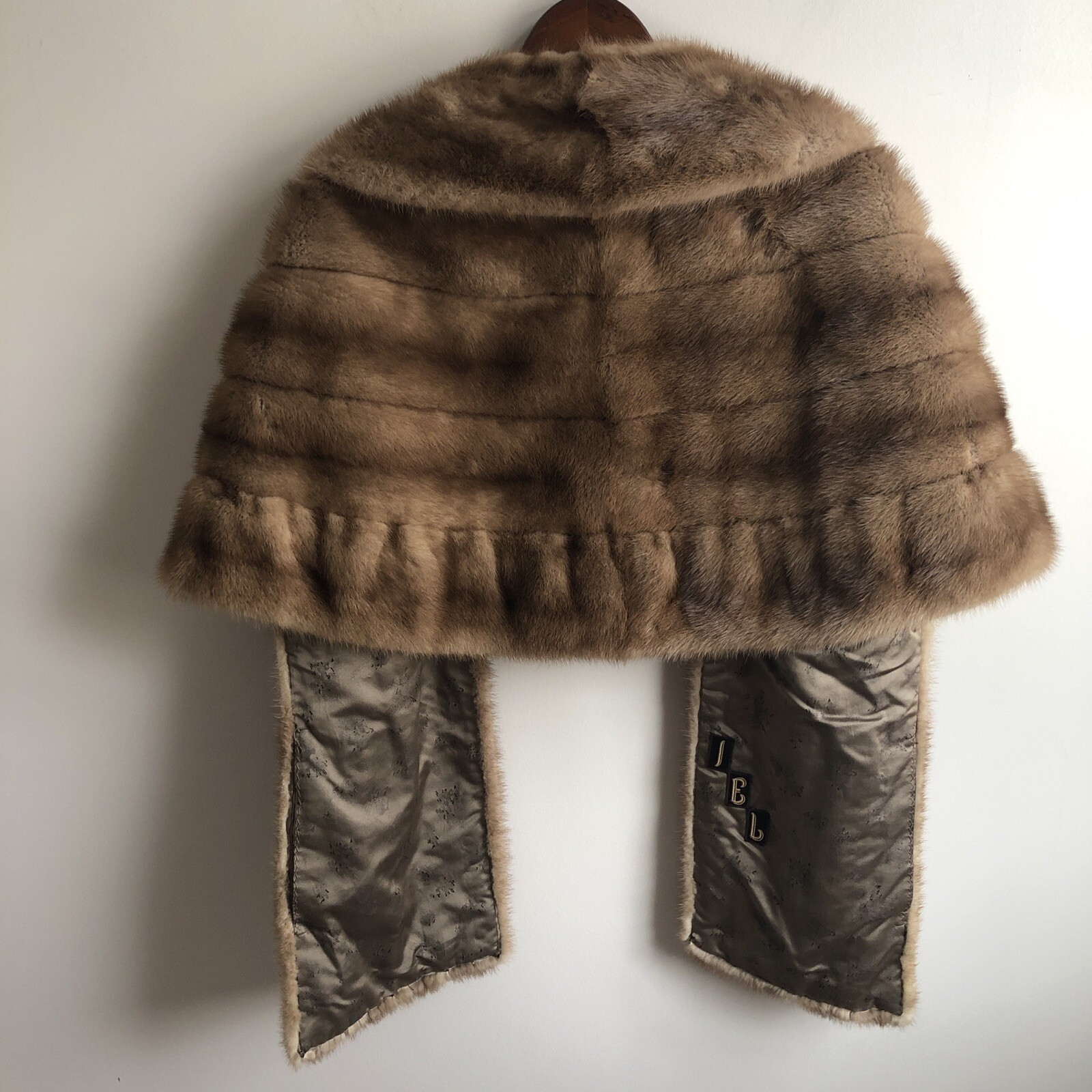 Vintage Autumn Haze Emba Natural Brown Mutation Mink Arm Slits Fully Lined Mint