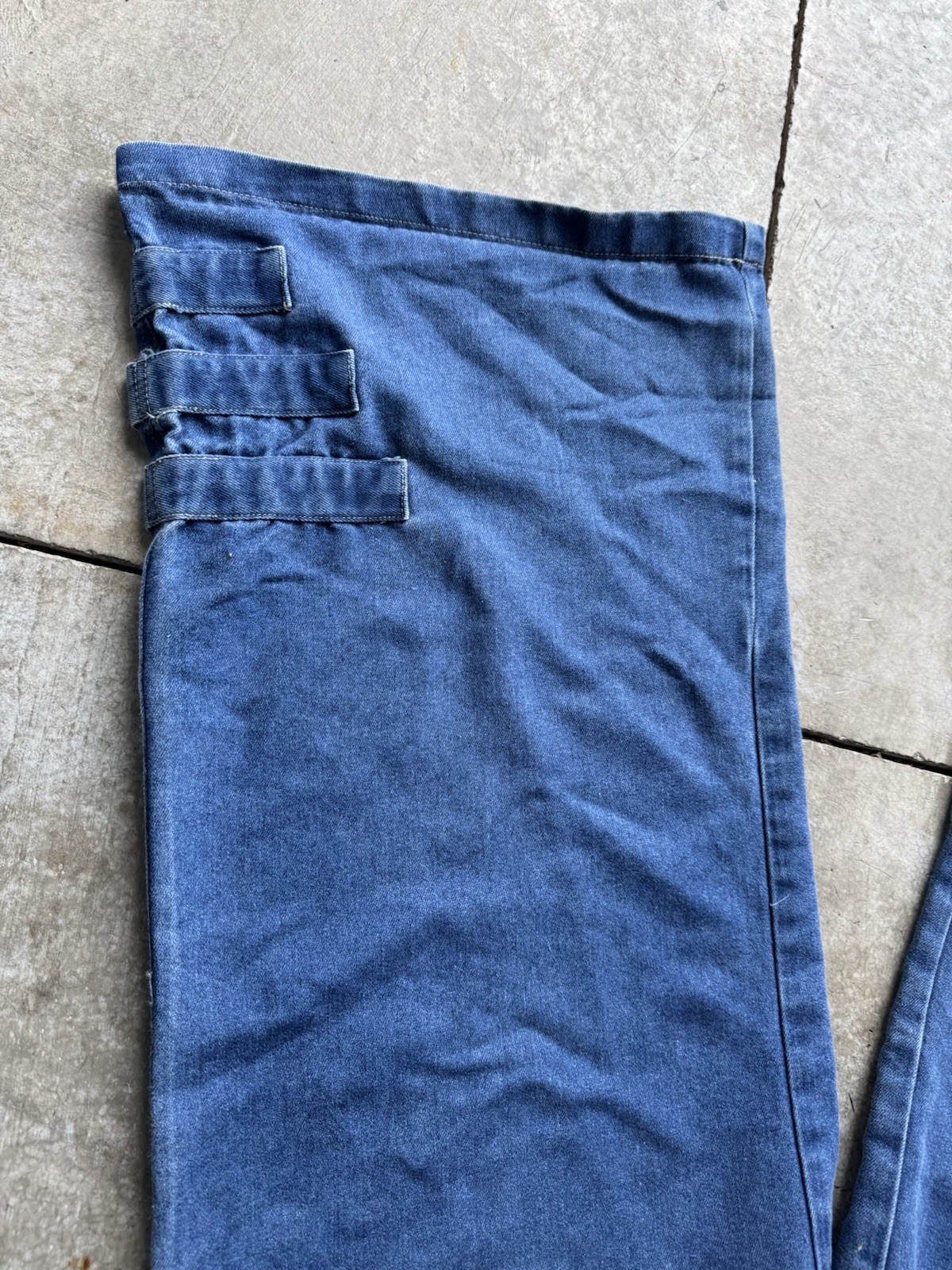 VTG 1990s Kikgirl Wide Leg Pants Sz 9 Blue Raver Skater Y2K Style
