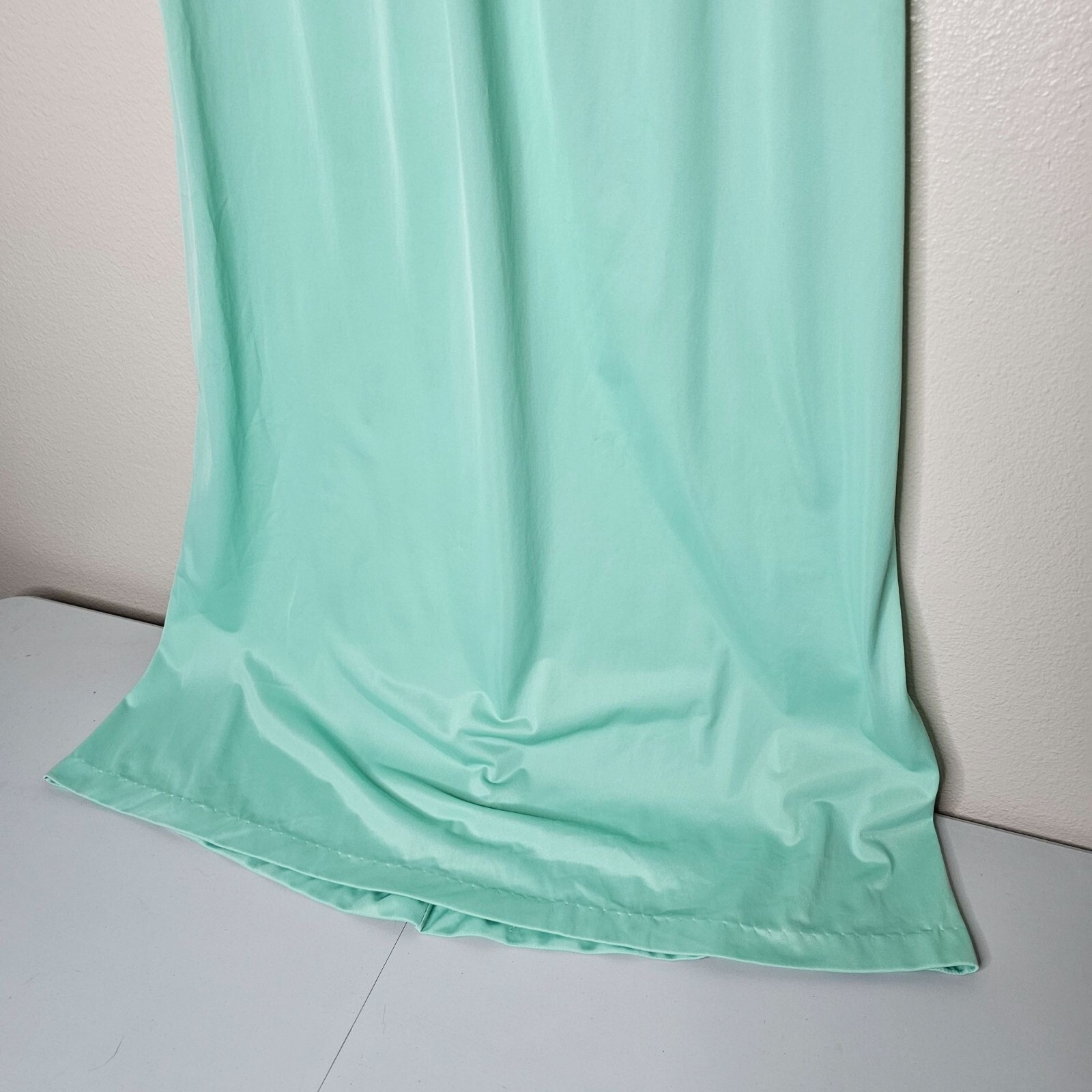 Vintage 70s JC Penney Gaymode Sleeveless Mint Green Long Night Gown Style 6206