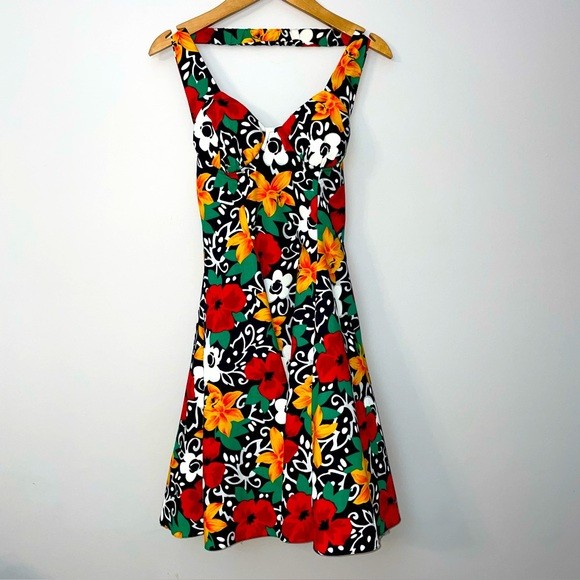 DBA LA Fit & Flare Dress Size 7 Dance Party Rockabilly Twirl Pinup