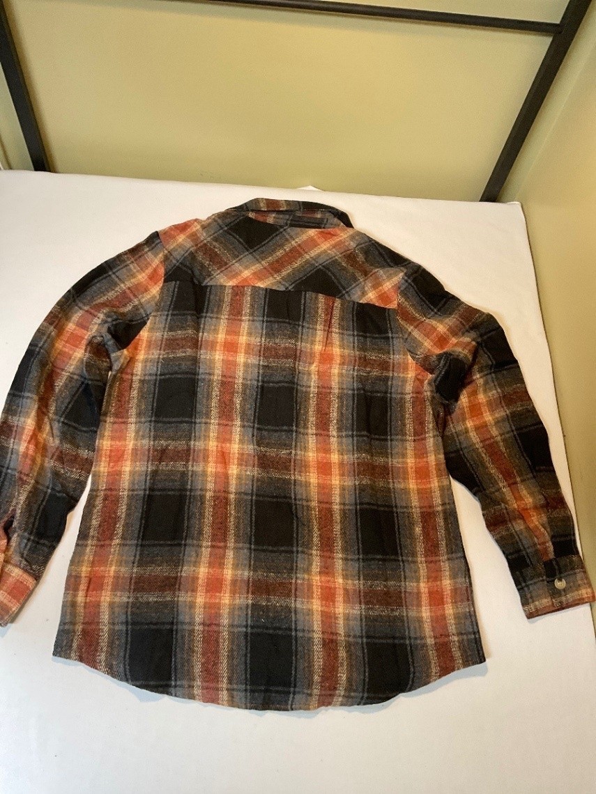 Democracy Plaid Flannel Shirt Women M Long Sleeve Button Down Cotton Casual