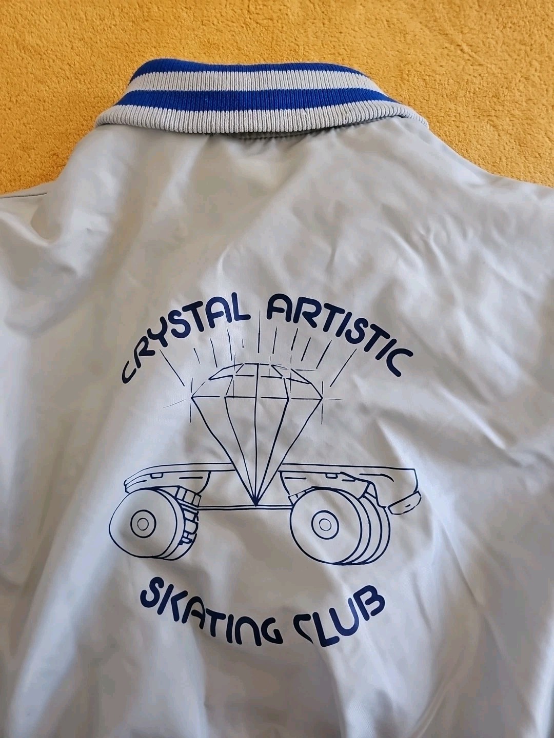 Skate Club Bomber Jacket Skate Club Jane DeLong Sportswear Vintage Gray Sz L 80s