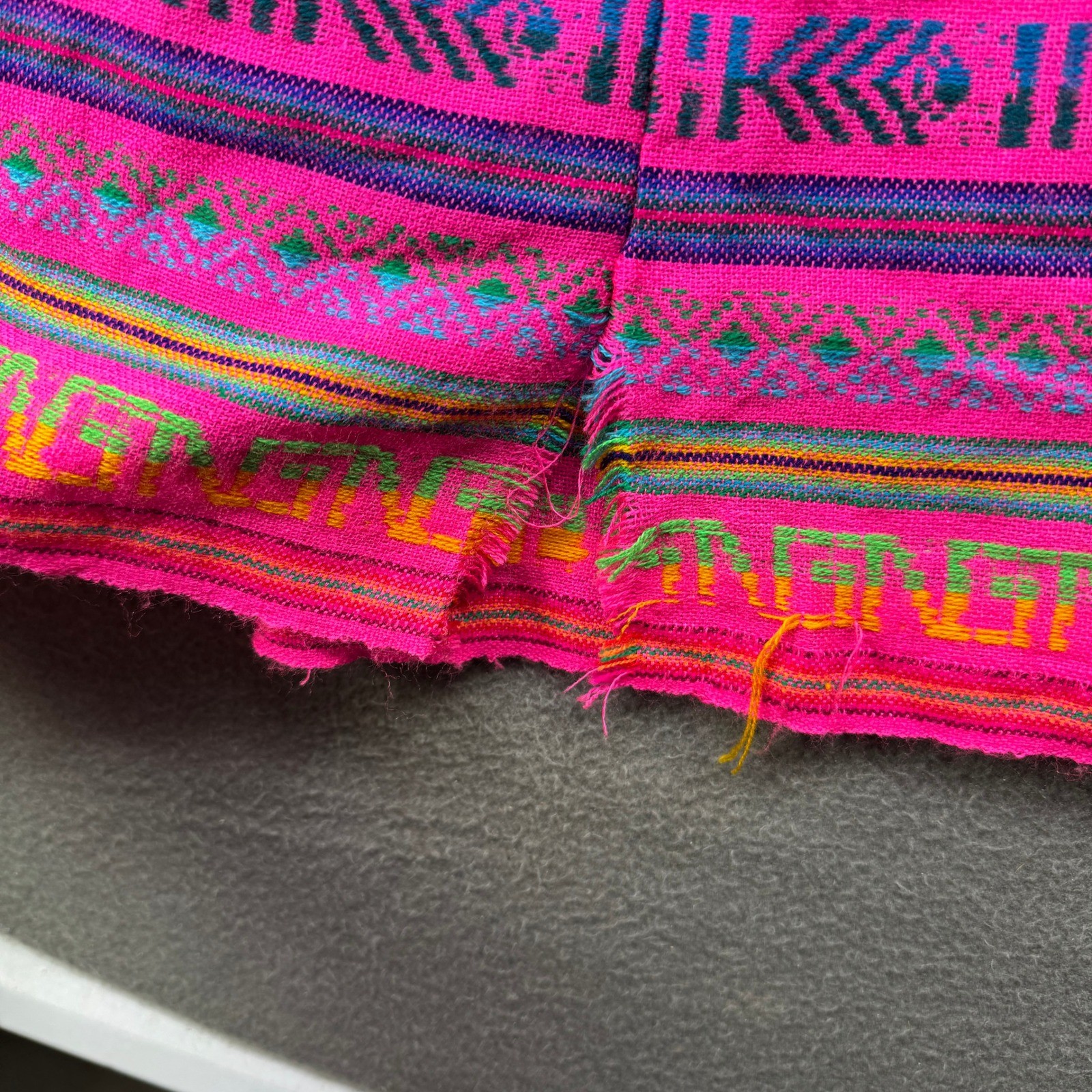 Vintage D’Classicos Striped Skirt Women 12 Mexican Folk Boho Pink Elastic Waist