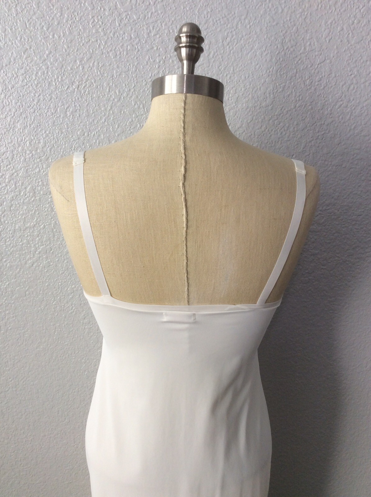 Vtg Levoys Ivory Off White Nylon Bridal Nightgown Negligee Slip Sheer Bust XS S?