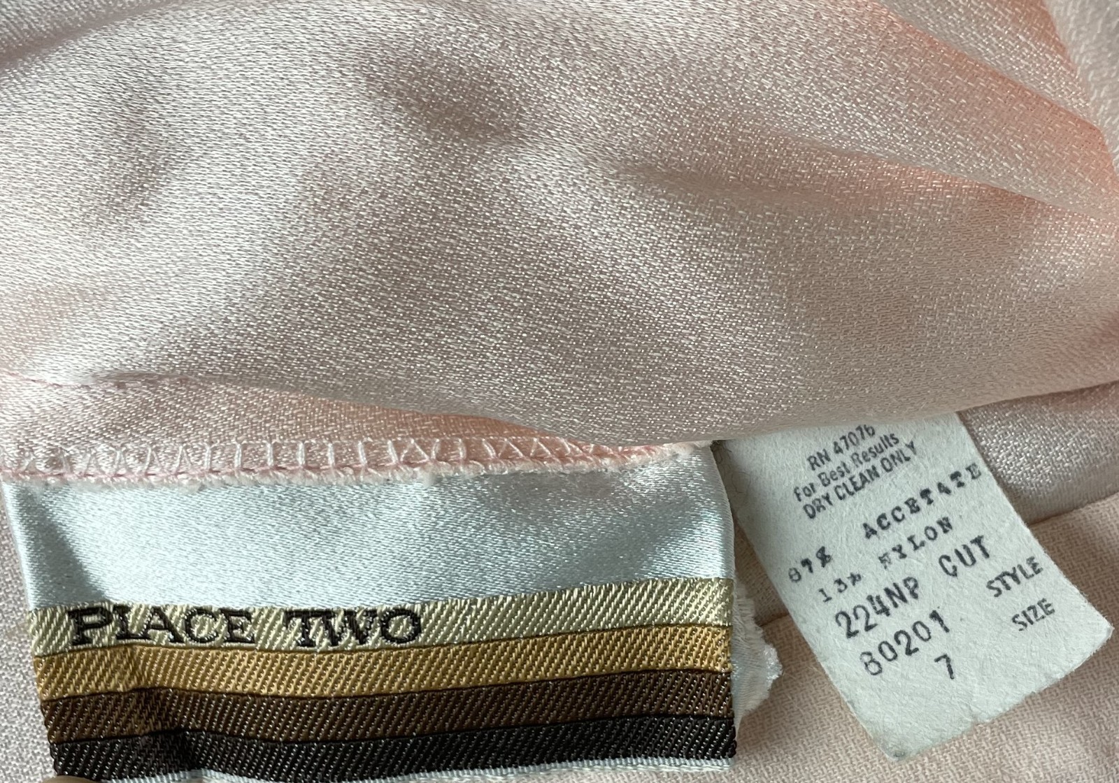 Vintage 70s PLACE TWO Lounge Wear 2 Piece Pants and Top set, Pink Minor fading 7