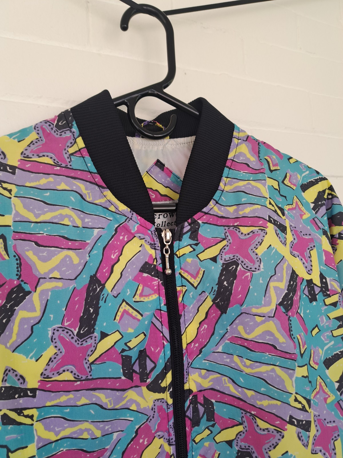 Vintage Windbreaker Bomber 1980s Stranger Things Womens Large Incrowd Collection