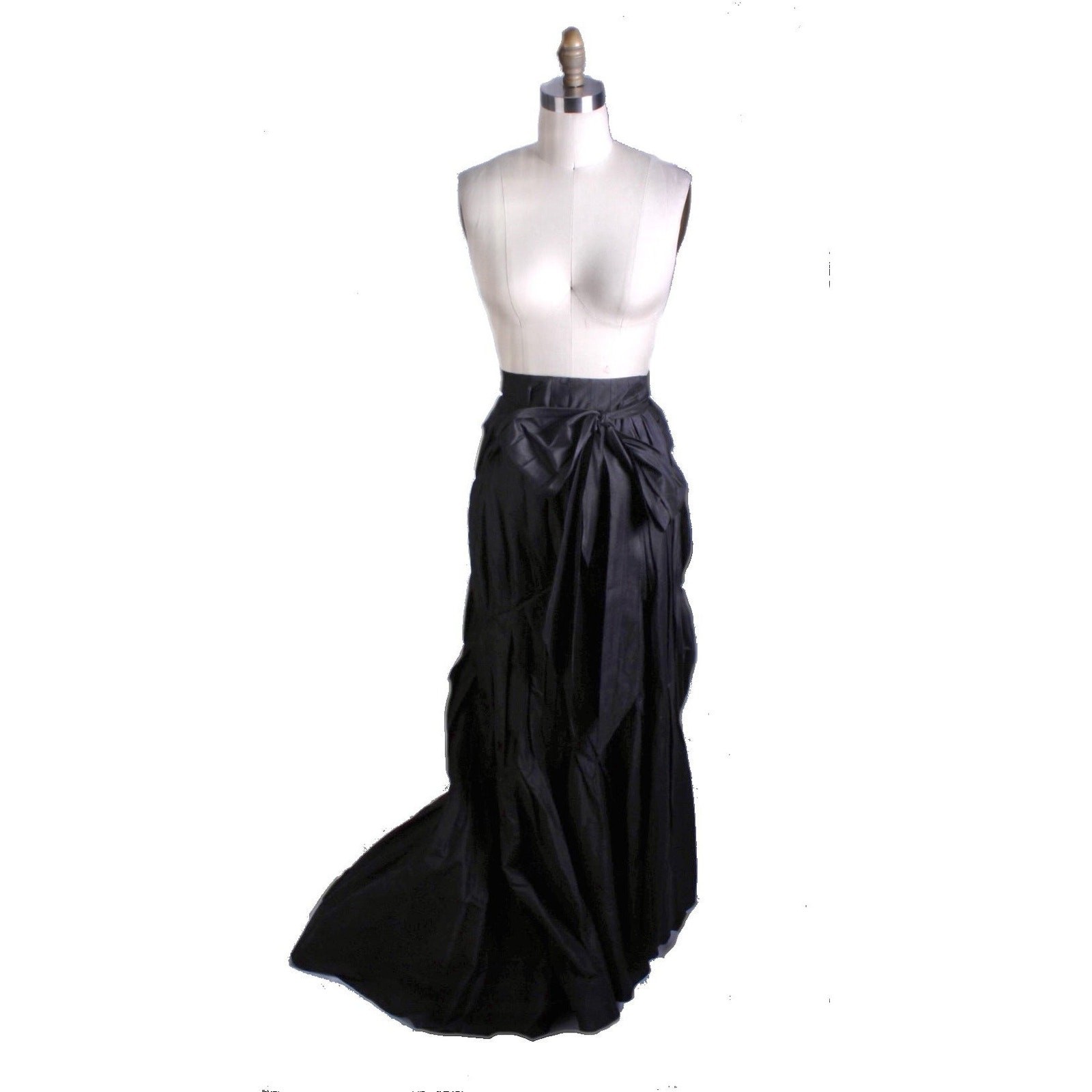 VTG Marimekko Silk Wrap Skirt Jukka Rintala Bustle Back Train 2010s 30” Waist