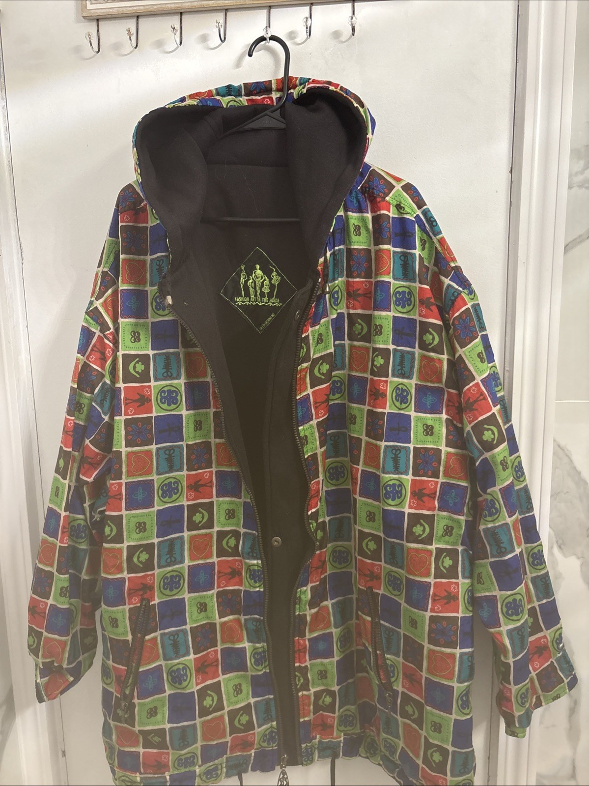 Vintage 80s JA Resort Jewel Tone Embellished Tropical Jacket Sequin