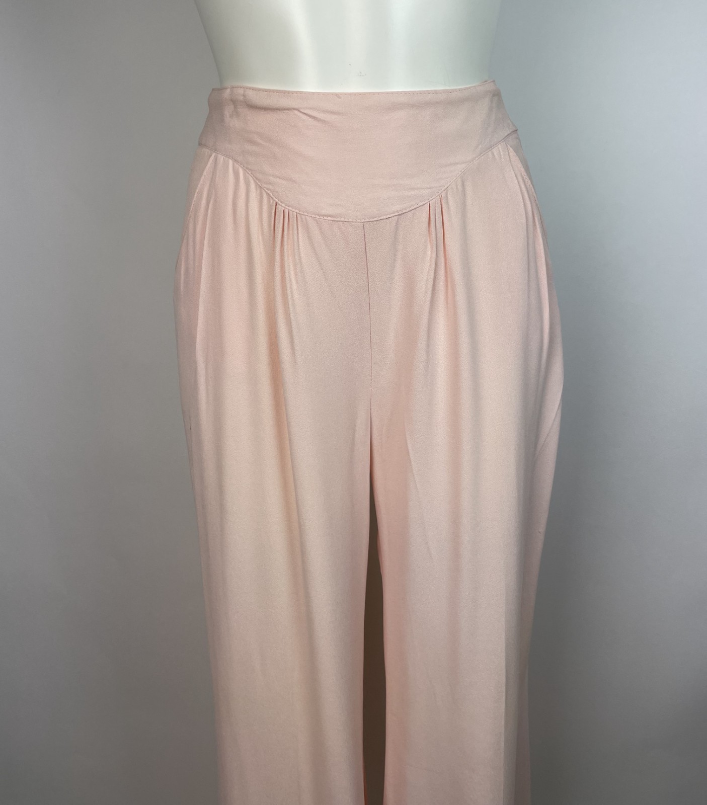 Vintage 70s PLACE TWO Lounge Wear 2 Piece Pants and Top set, Pink Minor fading 7