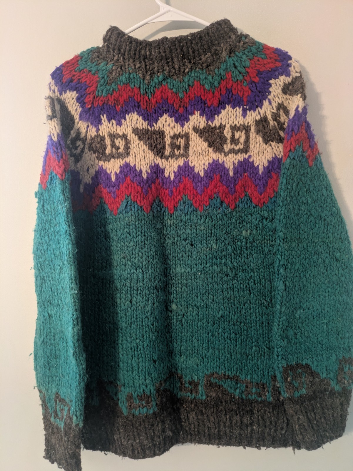 Vintage Woolies 100% Wool Hand Made Sweater Women’s Large