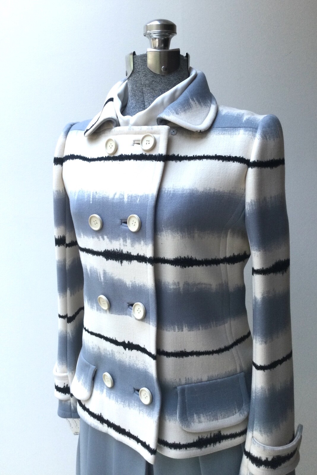 Vintage 1960’s Emanuel Ungaro Dress with EKG Pattern Pea Coat