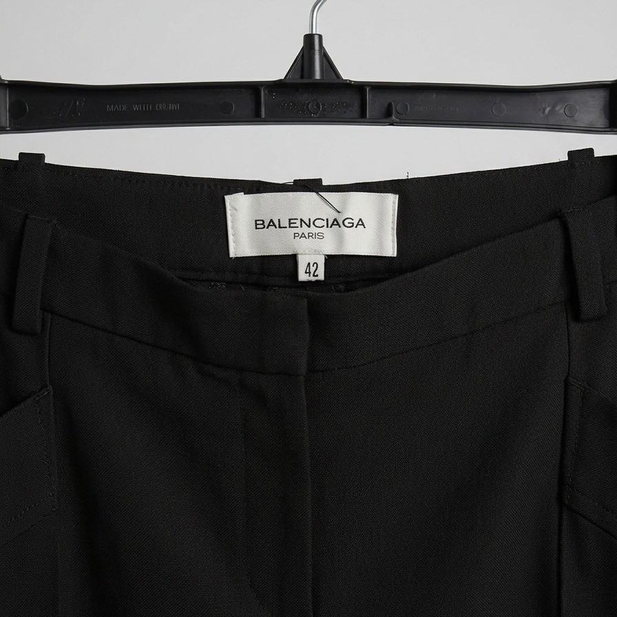 Balenciaga Paris Vintage Y2K Ghesquiere Era Black Low Rise Trouser Pants US 8