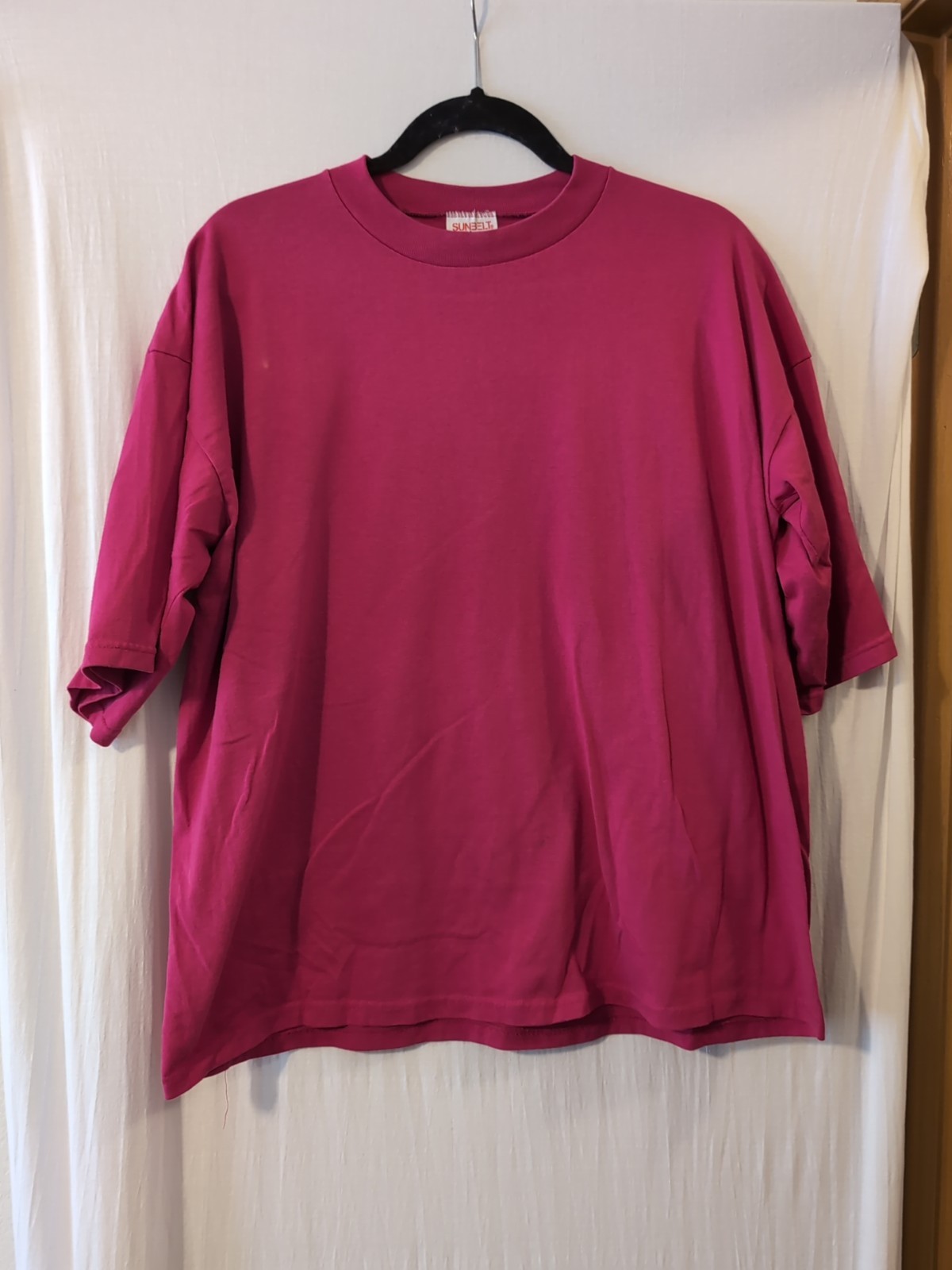 * Distressed* Vintage 90’s Pink Sunbelt Sportswear 1/2 Sleeve Crewneck Shirt