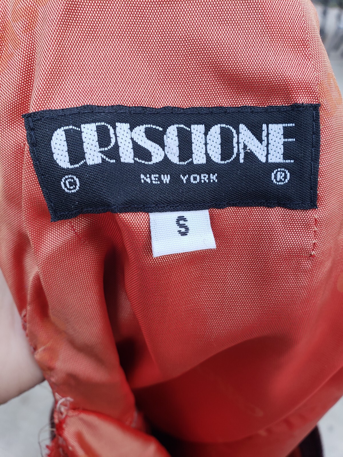 Vintage Criscione Skirt Suit Brown Velour Tweed Lurex Jewel Button 2 Piece Small
