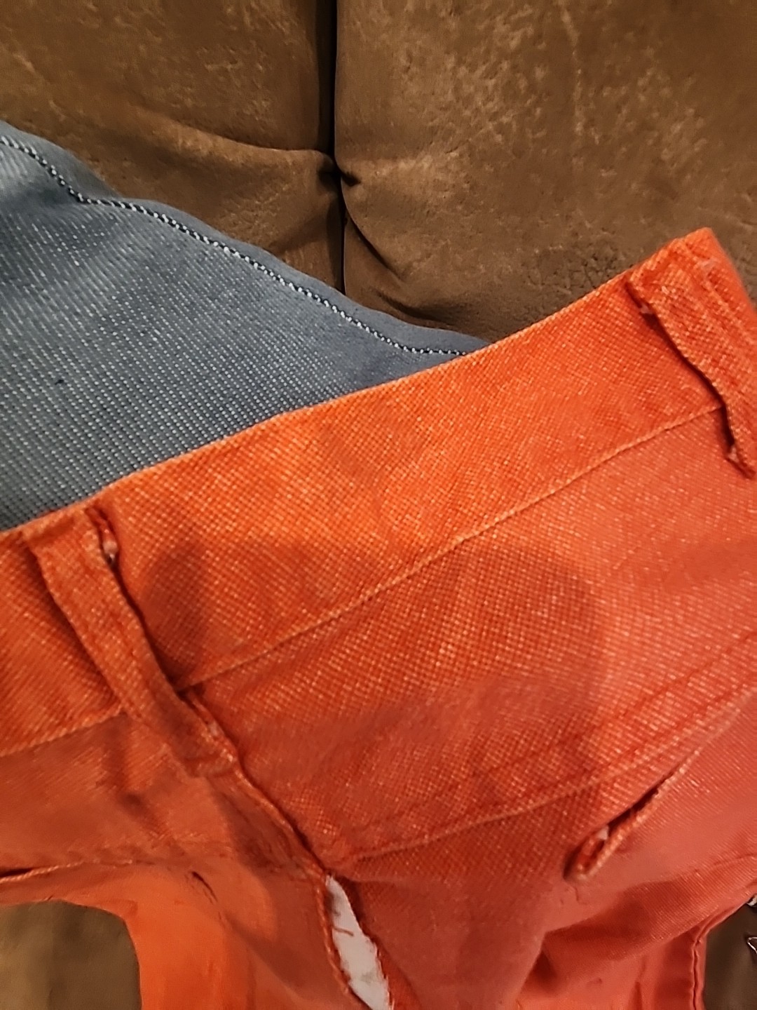 sears 70’s bell bottom pants orange petticoats pantaloons girls 14 26 w jeans