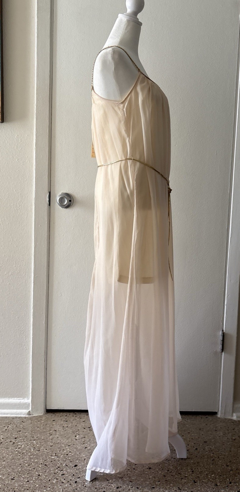 Vtg Annabelle Nordstroms M 2 Pc Negligee Robe Set Sheer Coquette Y2K Honeymoon