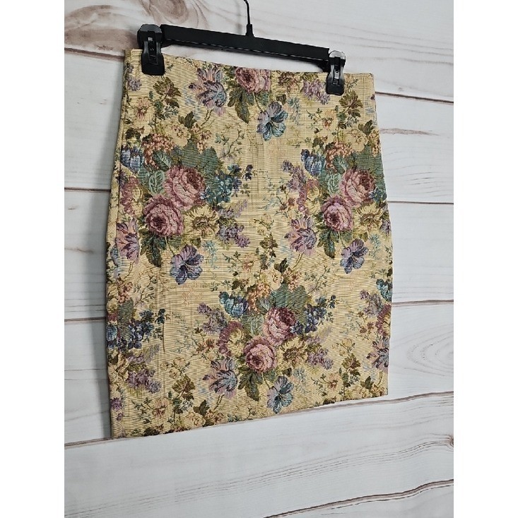 Vintage Compagnie Internationale Express Tapestry Mini Skirt Size L 90s Floral