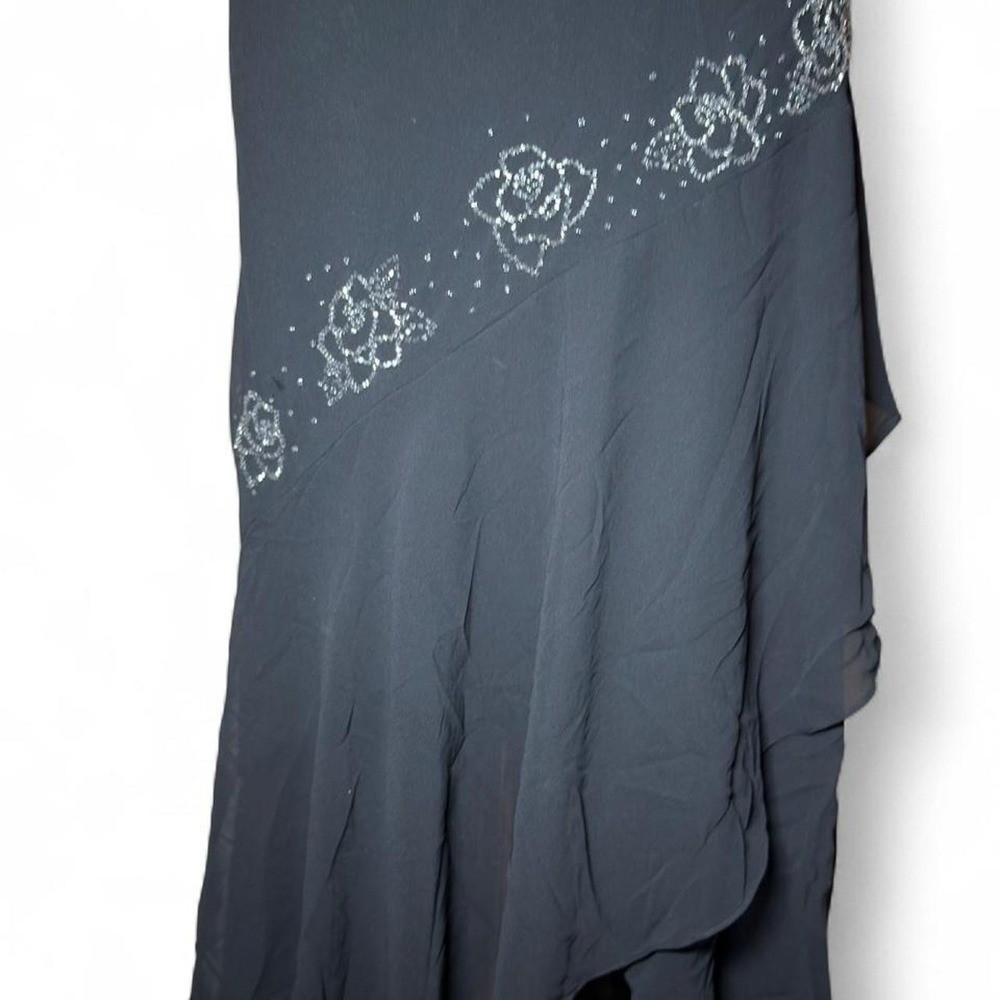 Vintage Alex Evenings Petite Black Beaded Maxi Dress